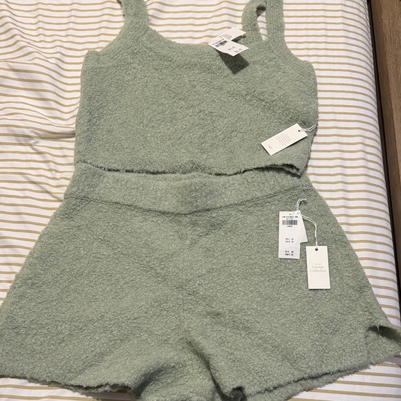 Abercrombie & Fitch Other - Abercrombie & Fitch Sage Green Fuzzy Pajama Set